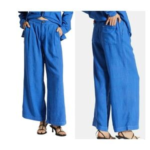 Brixton Vibrant Blue Wide-Leg Pants